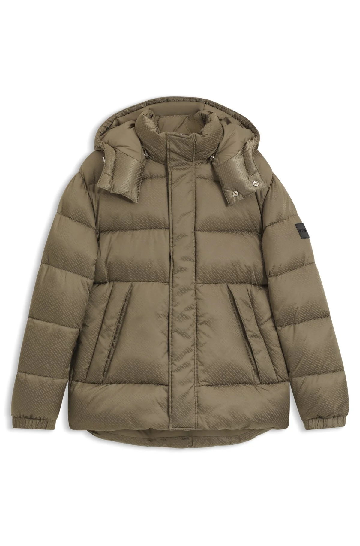 WATER-REPELLENT JACKET WITH MONOGRAM JACQUARD - 1