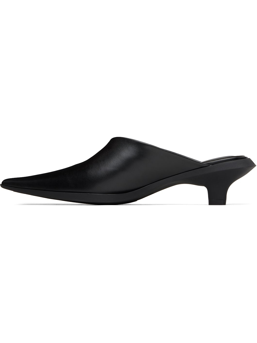Black Heel Mules - 3