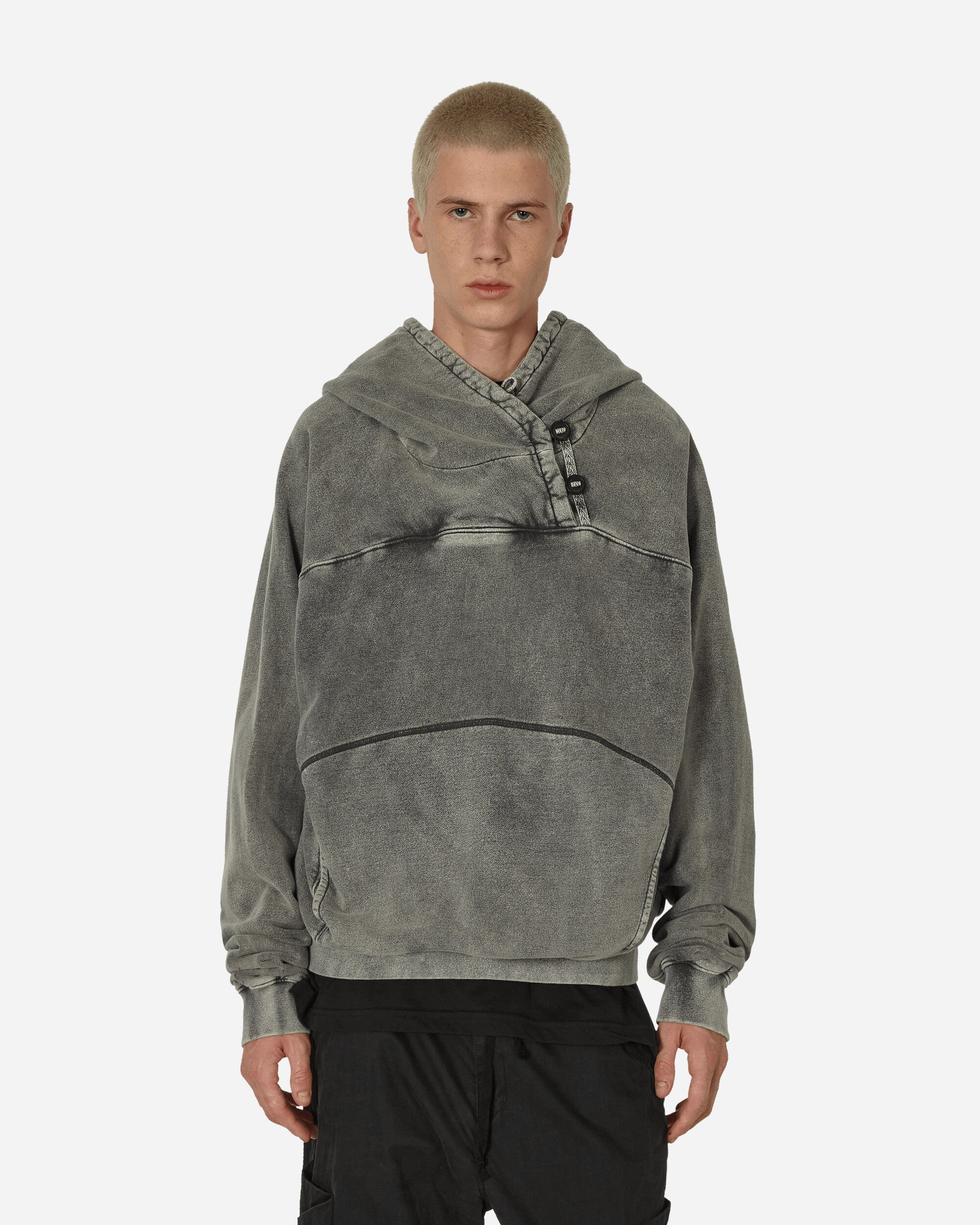 HYEIN SEO Button Hoodie Charcoal | slamjam | REVERSIBLE