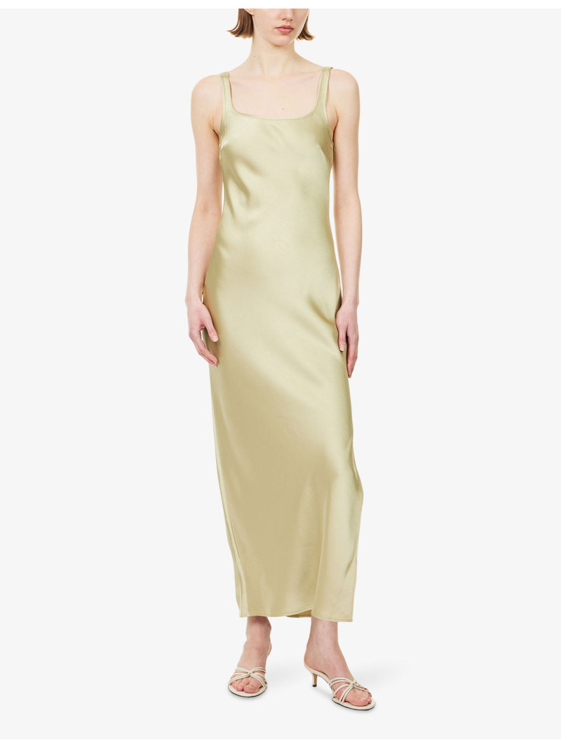 SAMSØE SAMSØE Sunna Scoop-Neck Satin Maxi Dress outlook