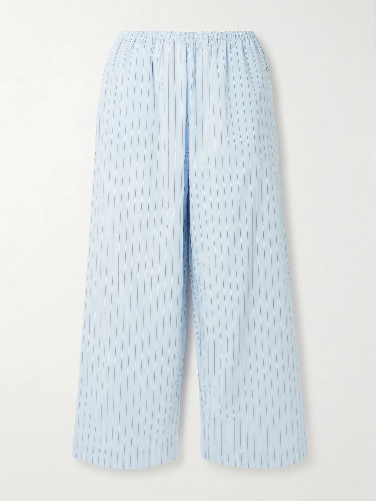 Ease Striped Organic Cotton-poplin Pajama Pants - 1