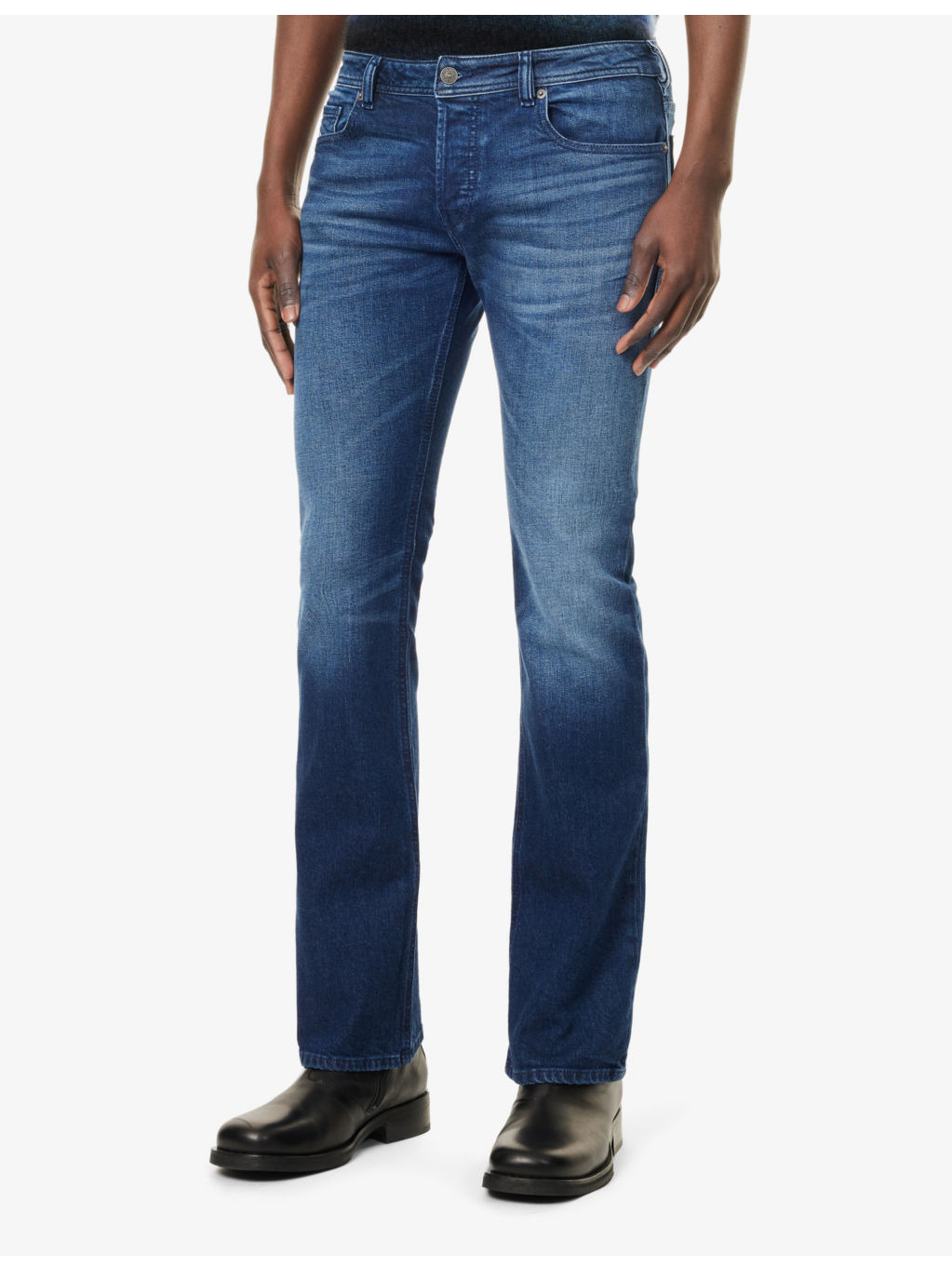 2007 Zatiny Flared Straight-Leg Slim-Fit Stretch-Denim Jeans - 3