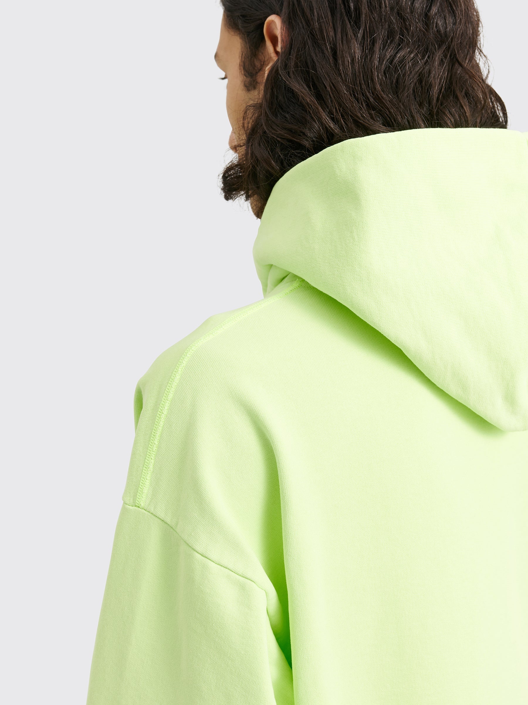 ACNE STUDIOS HOODED SWEATSHIRT FLUO GREEN - 6