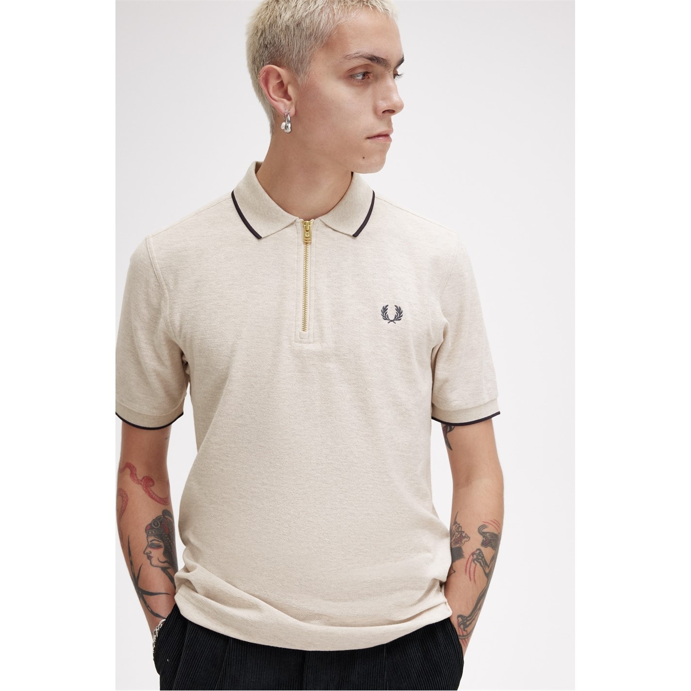 FRED CREPE ZIP POLO SN43 - 1