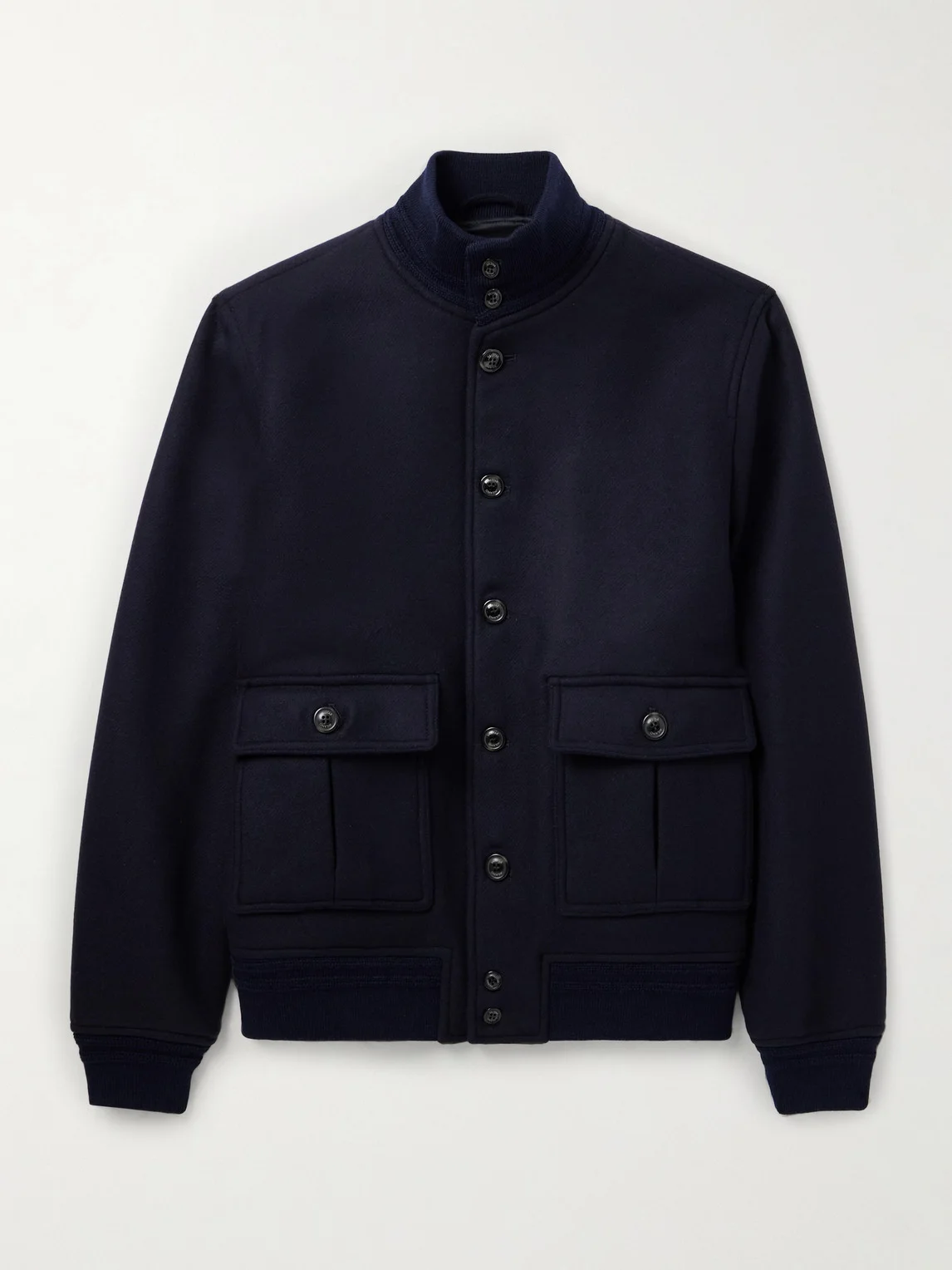 Virgin Wool Bomber Jacket - 1