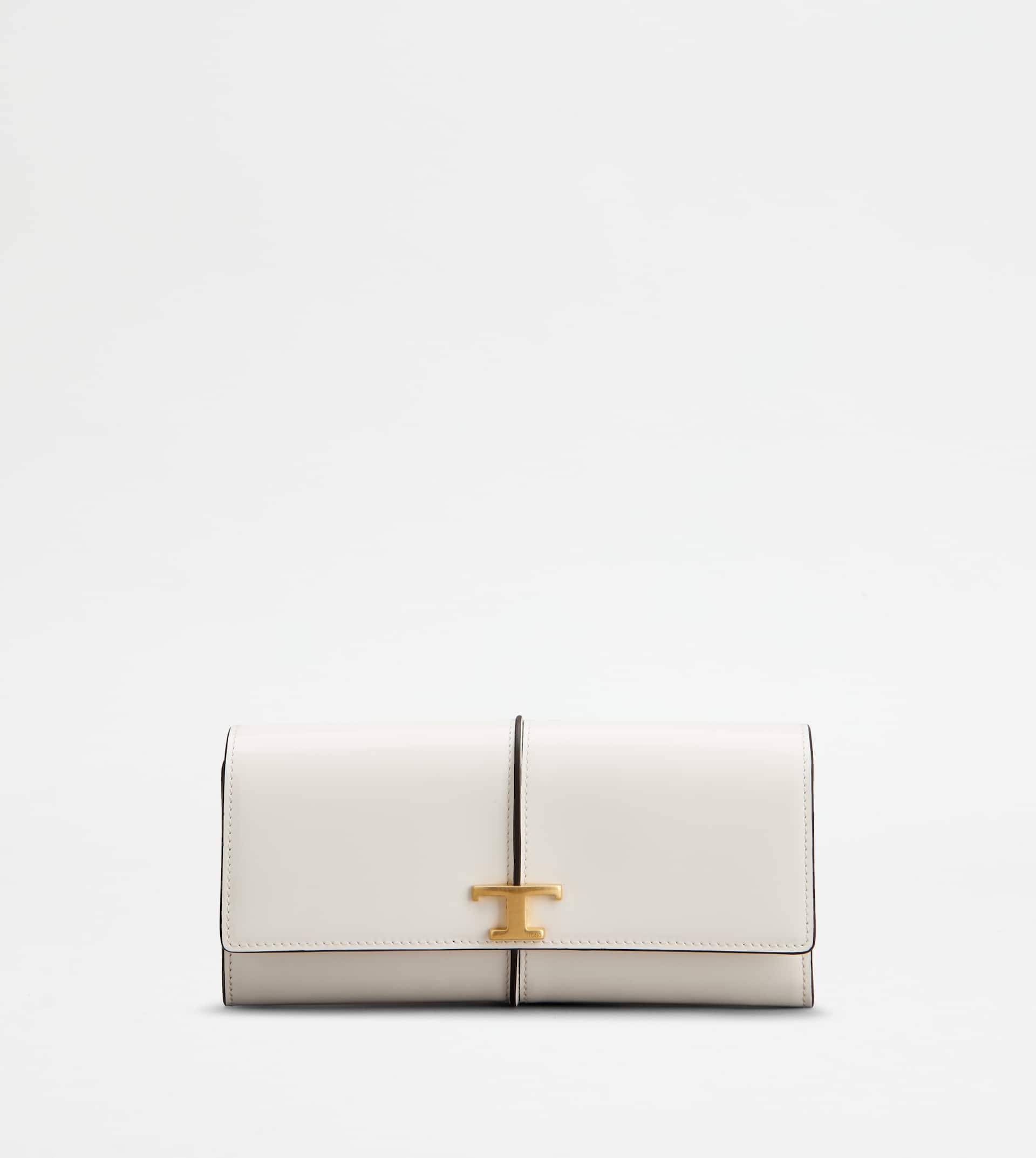 T TIMELESS WALLET IN LEATHER - WHITE - 1