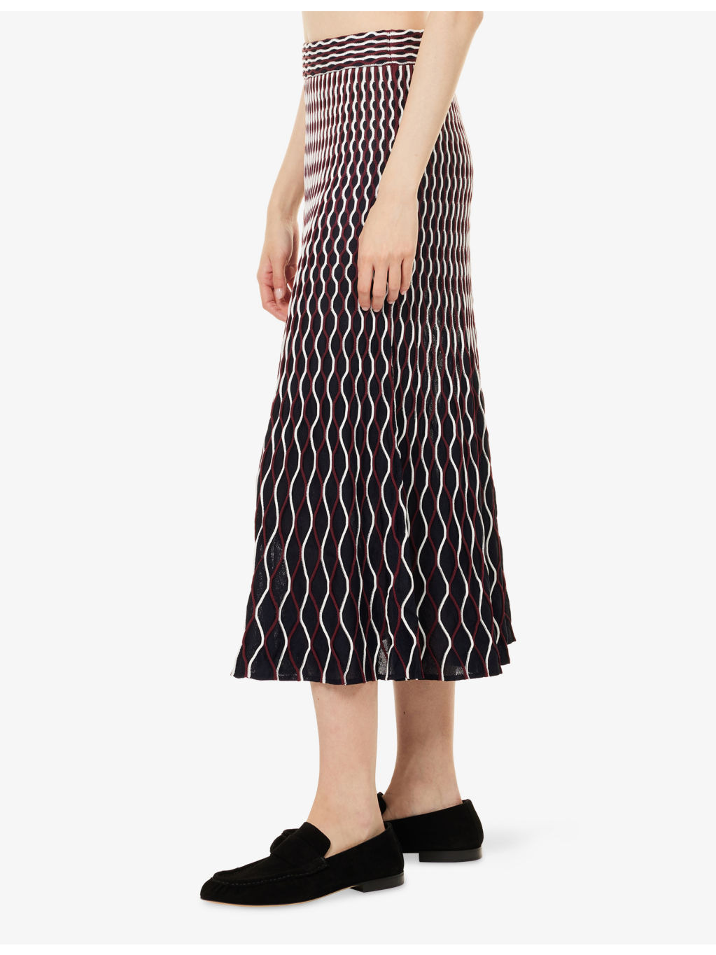 Aliza Stretch-Knit Midi Skirt - 3