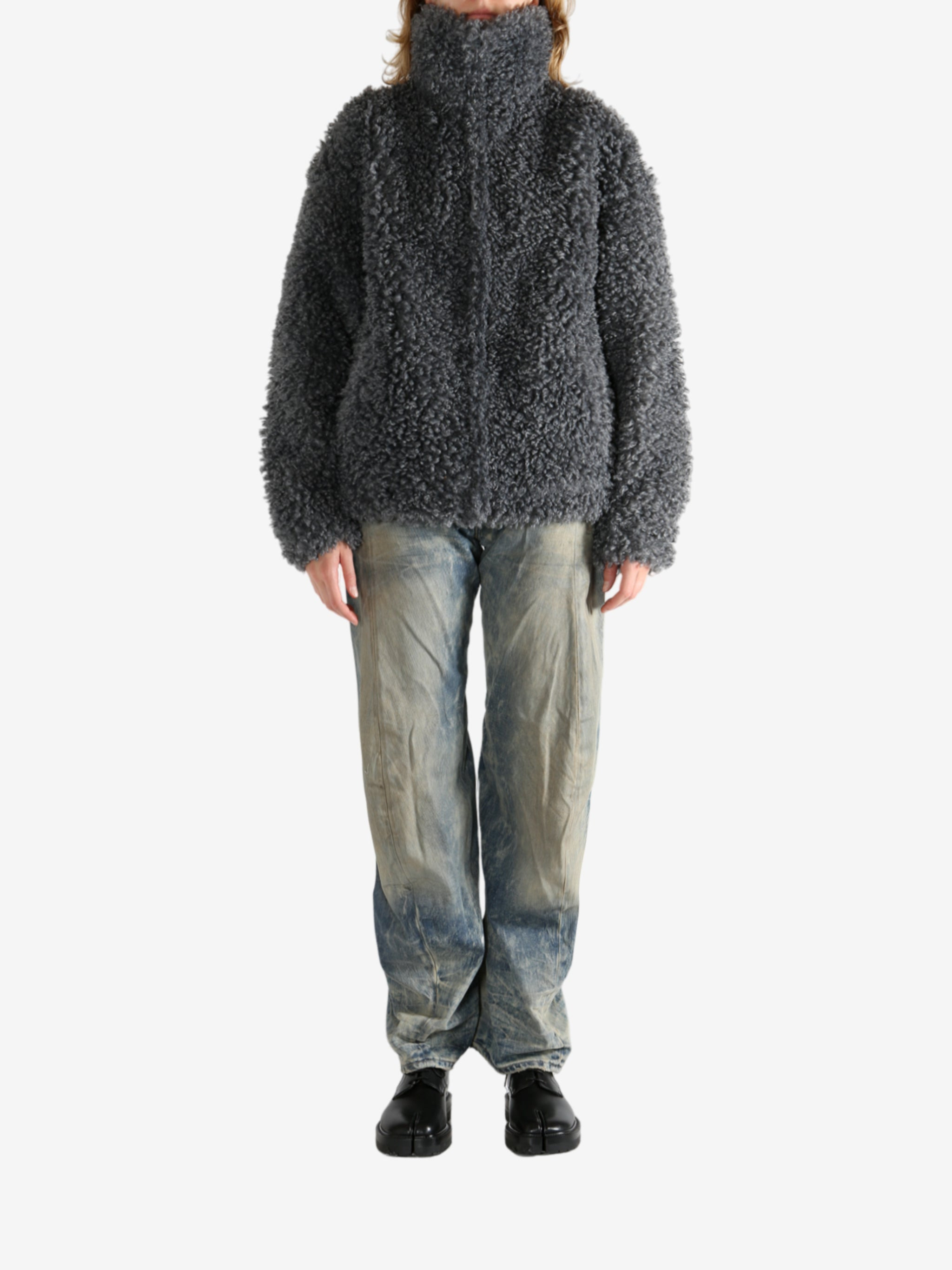 ACNE STUDIOS - Women Fuzzy Bomber Jacket - 4