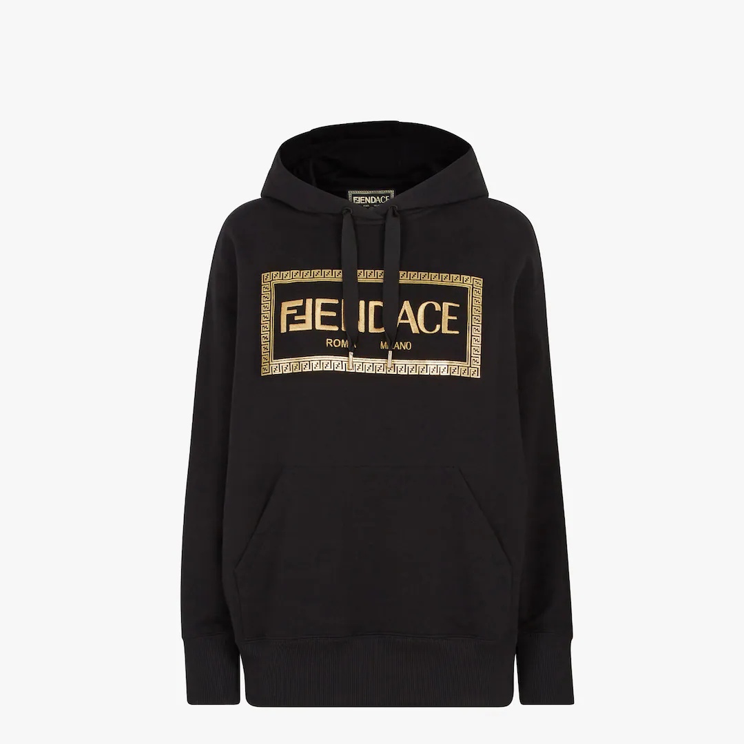 Fendace Black jersey  Logo sweatshirt - 1