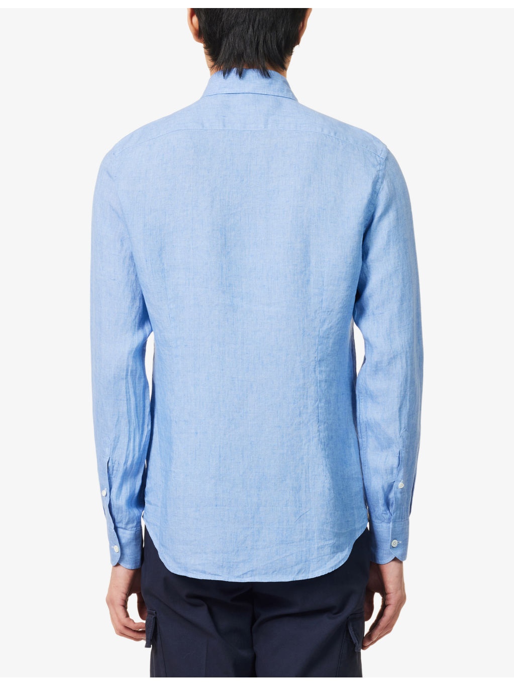 Regular-Fit Logo-Embroidered Linen Shirt - 4