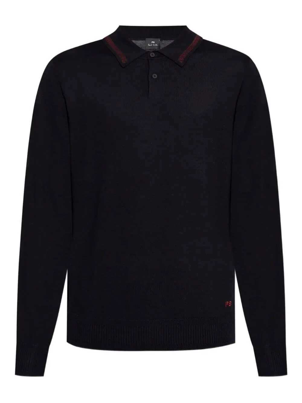 Mens Sweater Ls Polo - 1