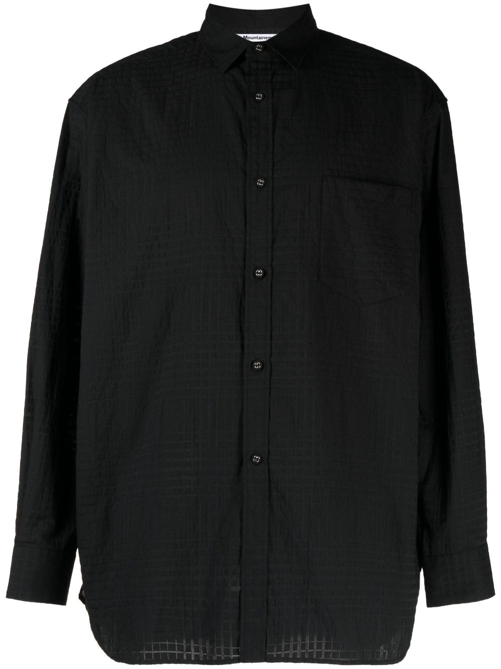 patterned jacquard long-sleeve shirt - 1