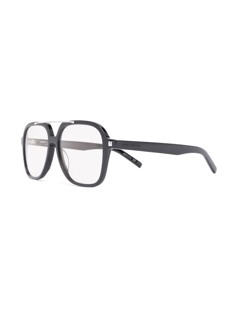 logo square-frame glasses - 2