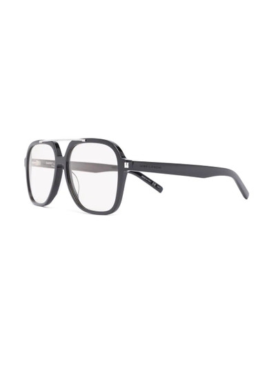 SAINT LAURENT logo square-frame glasses outlook