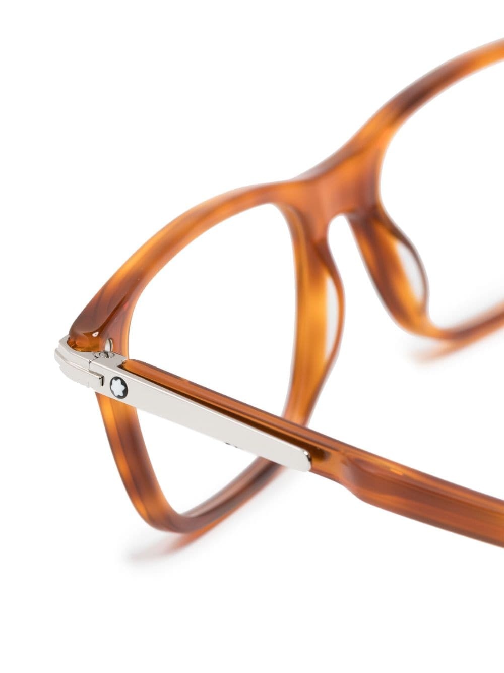 Havana square-frame glasses - 3