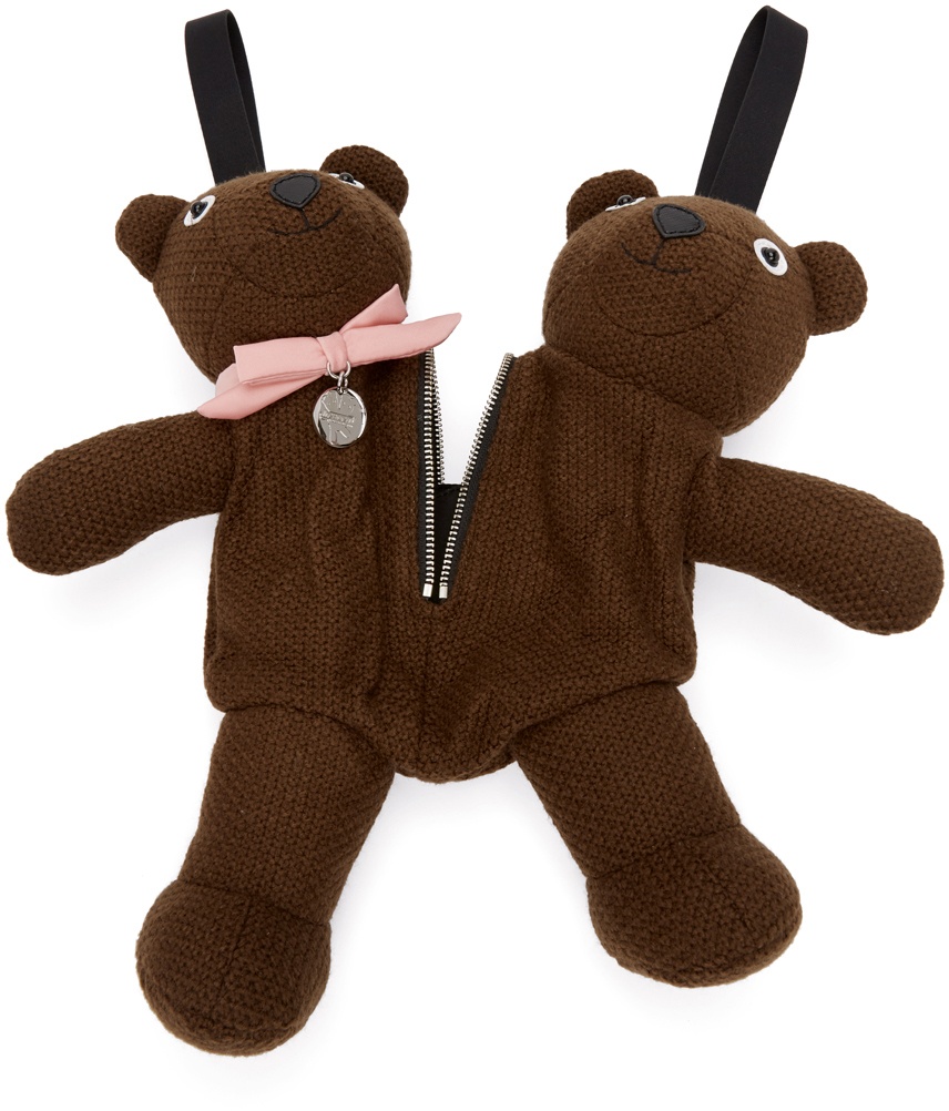 Brown Heaven by Marc Jacobs Double-Headed Teddy Backpack - 5