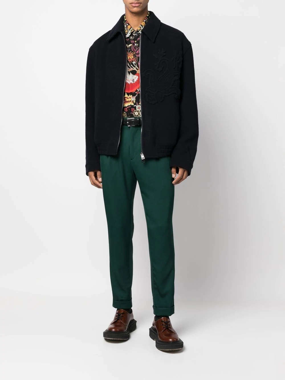 mid-rise tapered trousers - 2