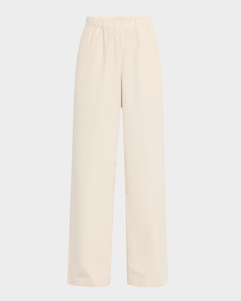 Riverside Wide-Leg Organic Cotton Poplin Pants 1