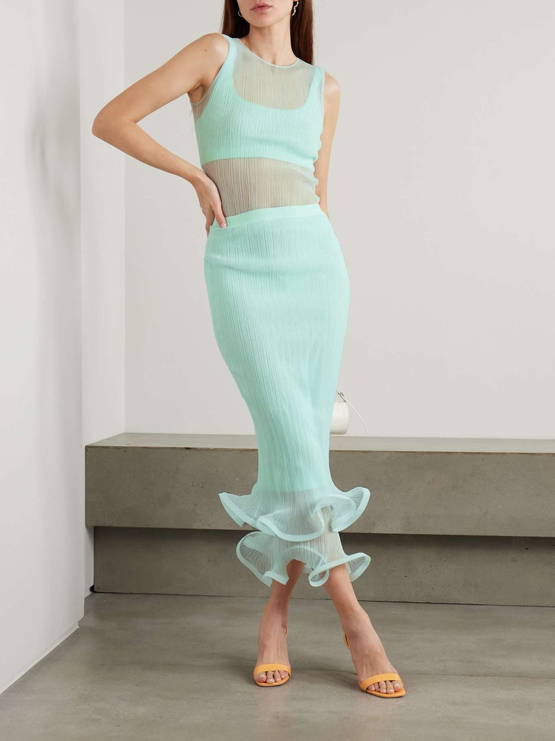 SIMKHAI Plissé tank Light blue outlook