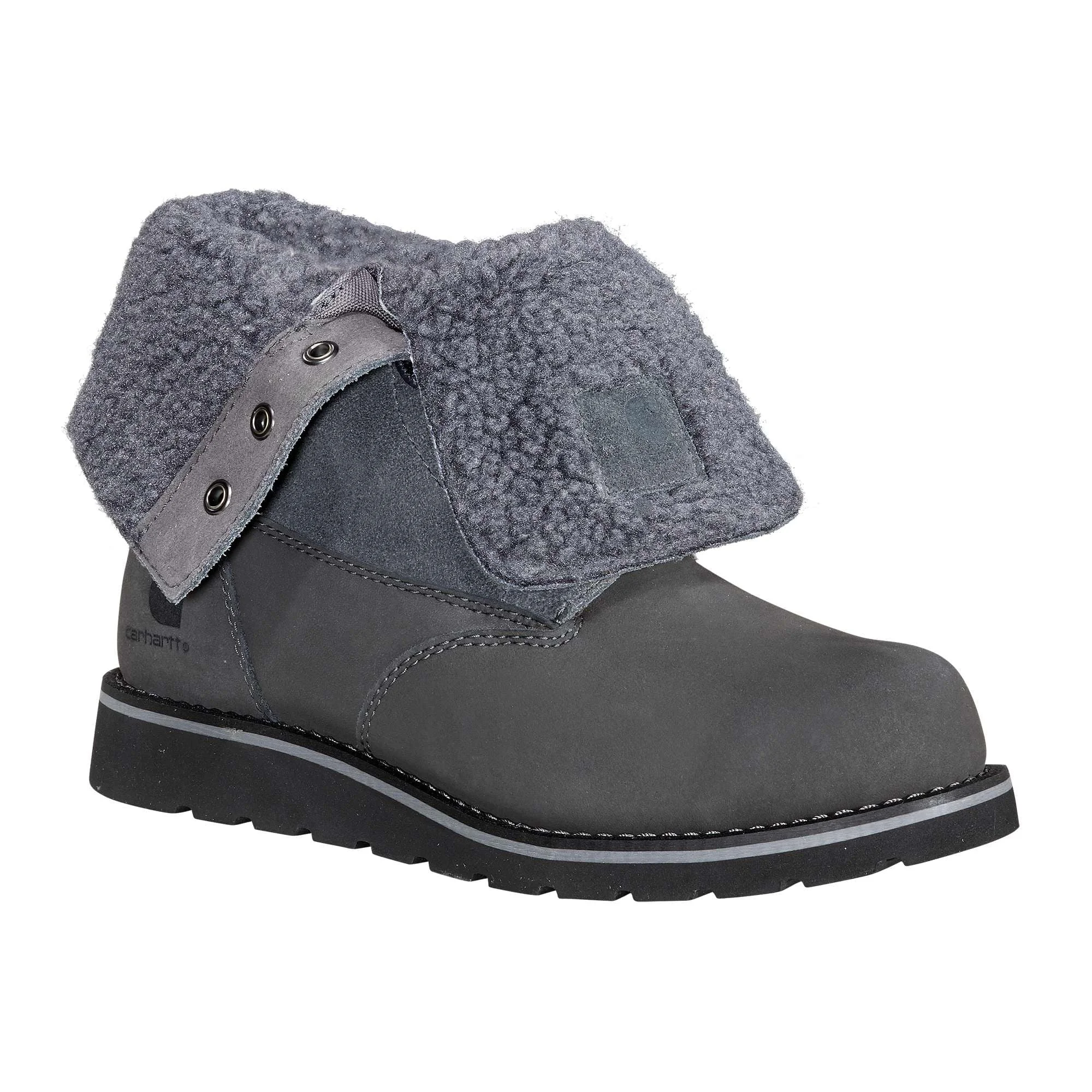 Women's 8" Waterproof Insulated Wedge Fold Down Winter Boot - 1