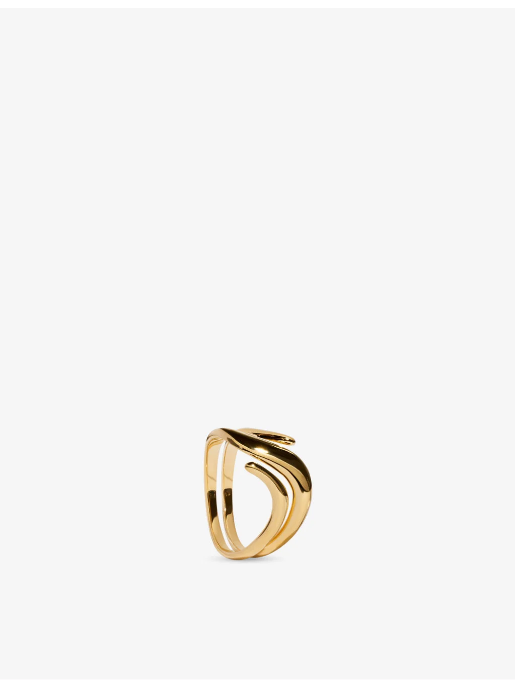 Swirl Wrap 18ct Yellow Gold Vermeil Ring - 1
