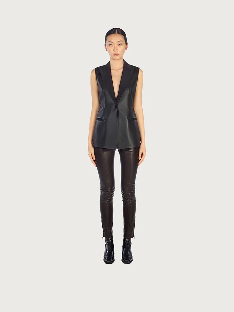 SLEEVELESS NAPPA WAISTCOAT - 3