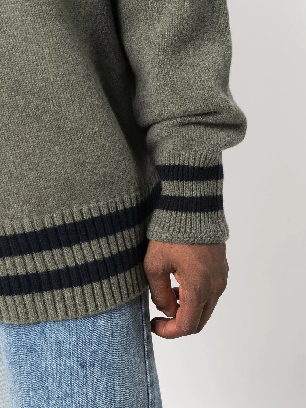 contrast-trim wool jumper - 5