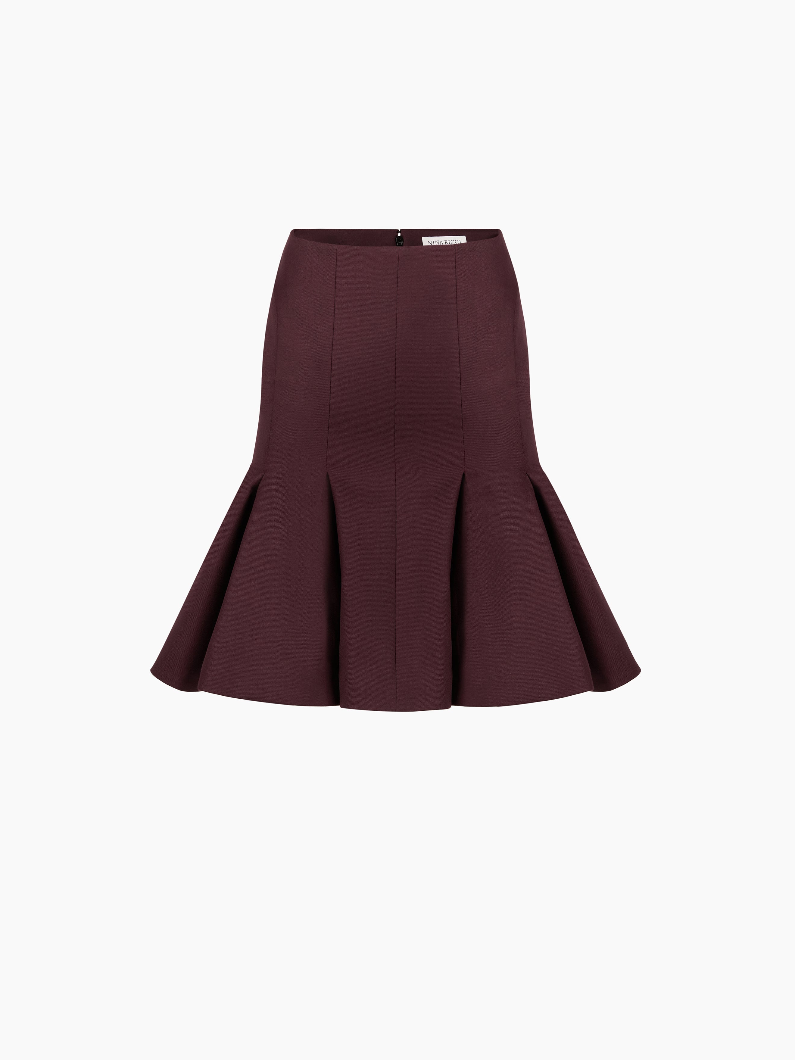 WOOL PEPLUM MIDI SKIRT - 1