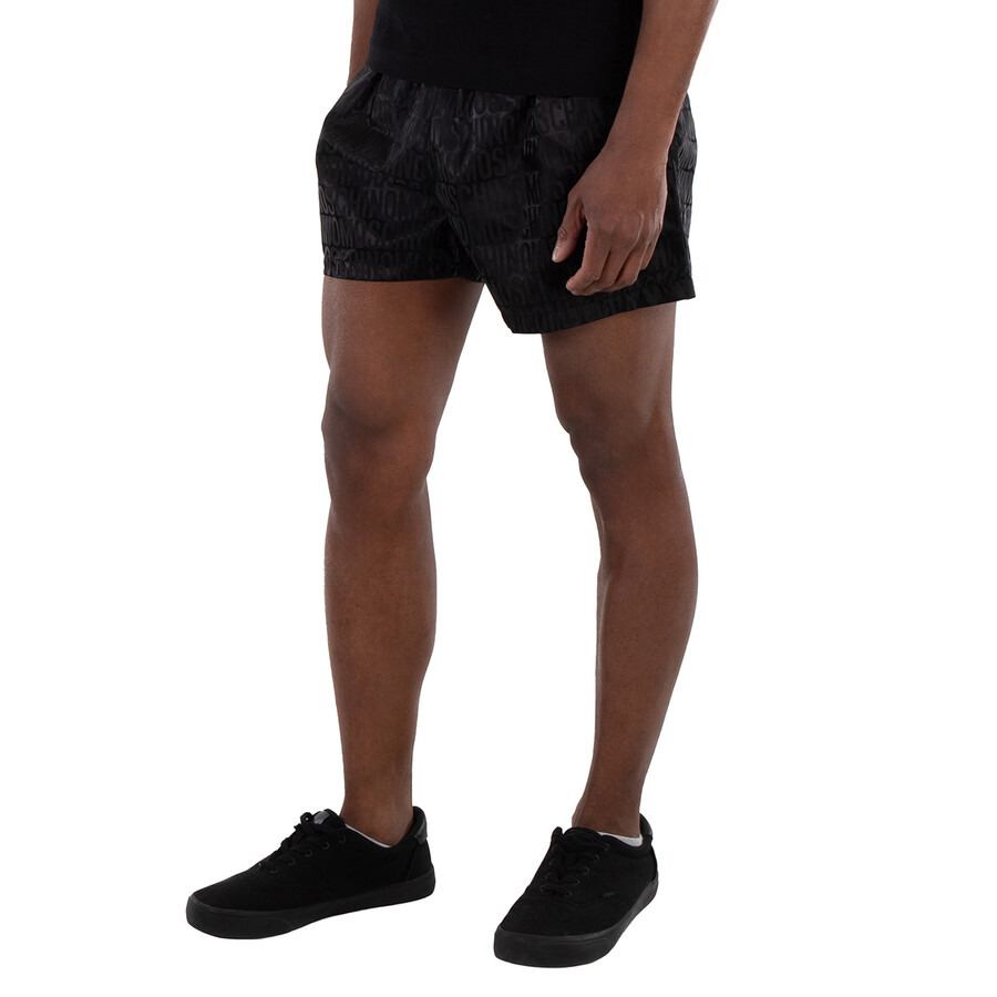 Moschino Black Monogram Jacquard Logo Shorts - 2