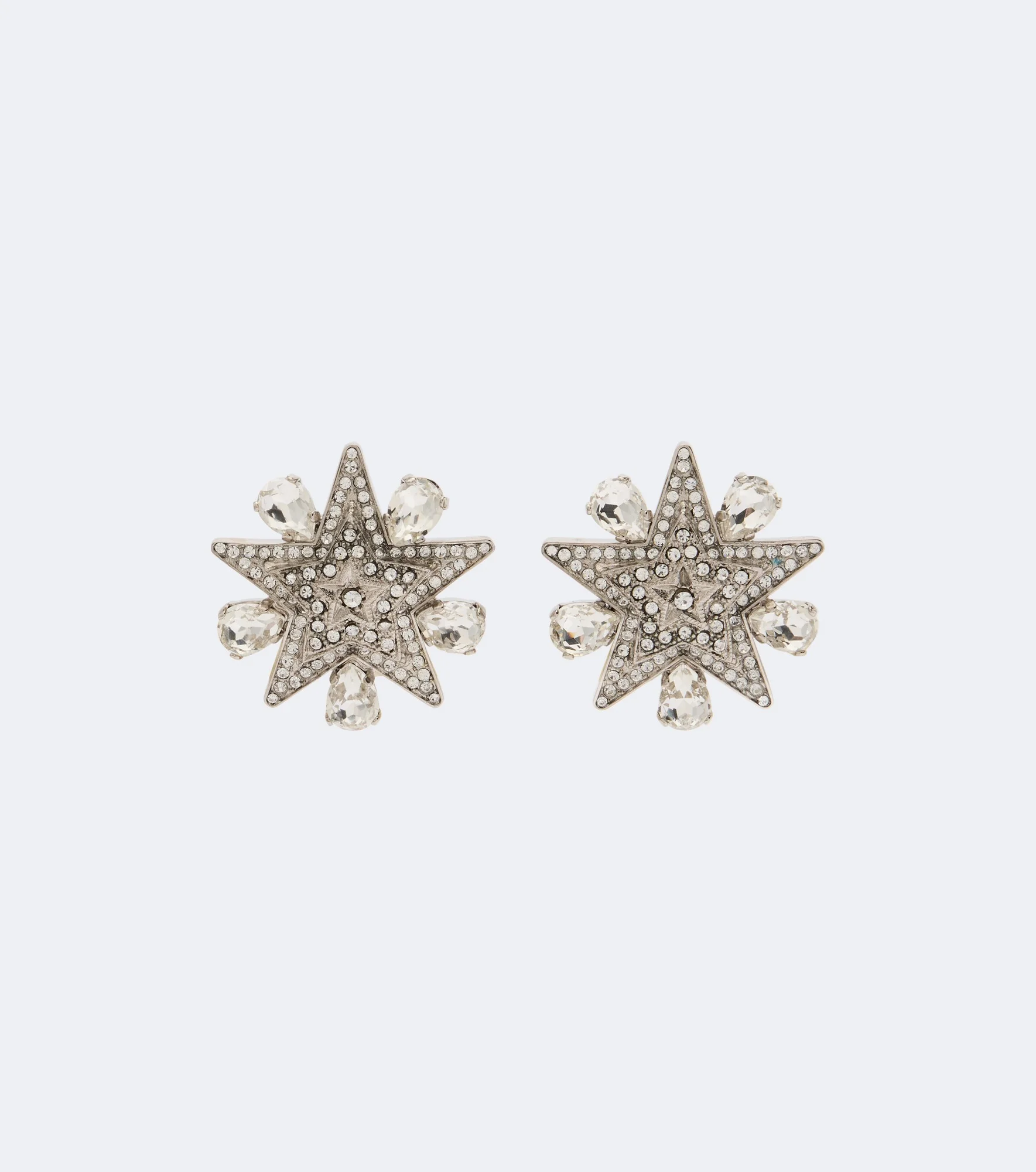 Starburst embellished clip-on earrings - 1