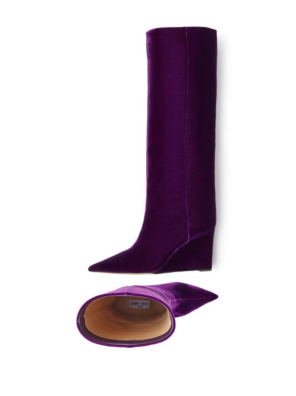 Blake 85mm velvet boots - 4