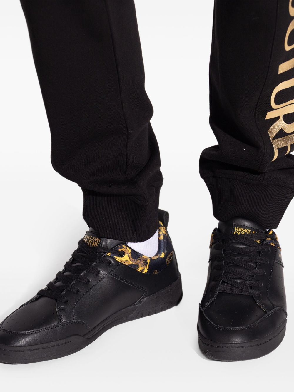 barocco-print sneakers - 5