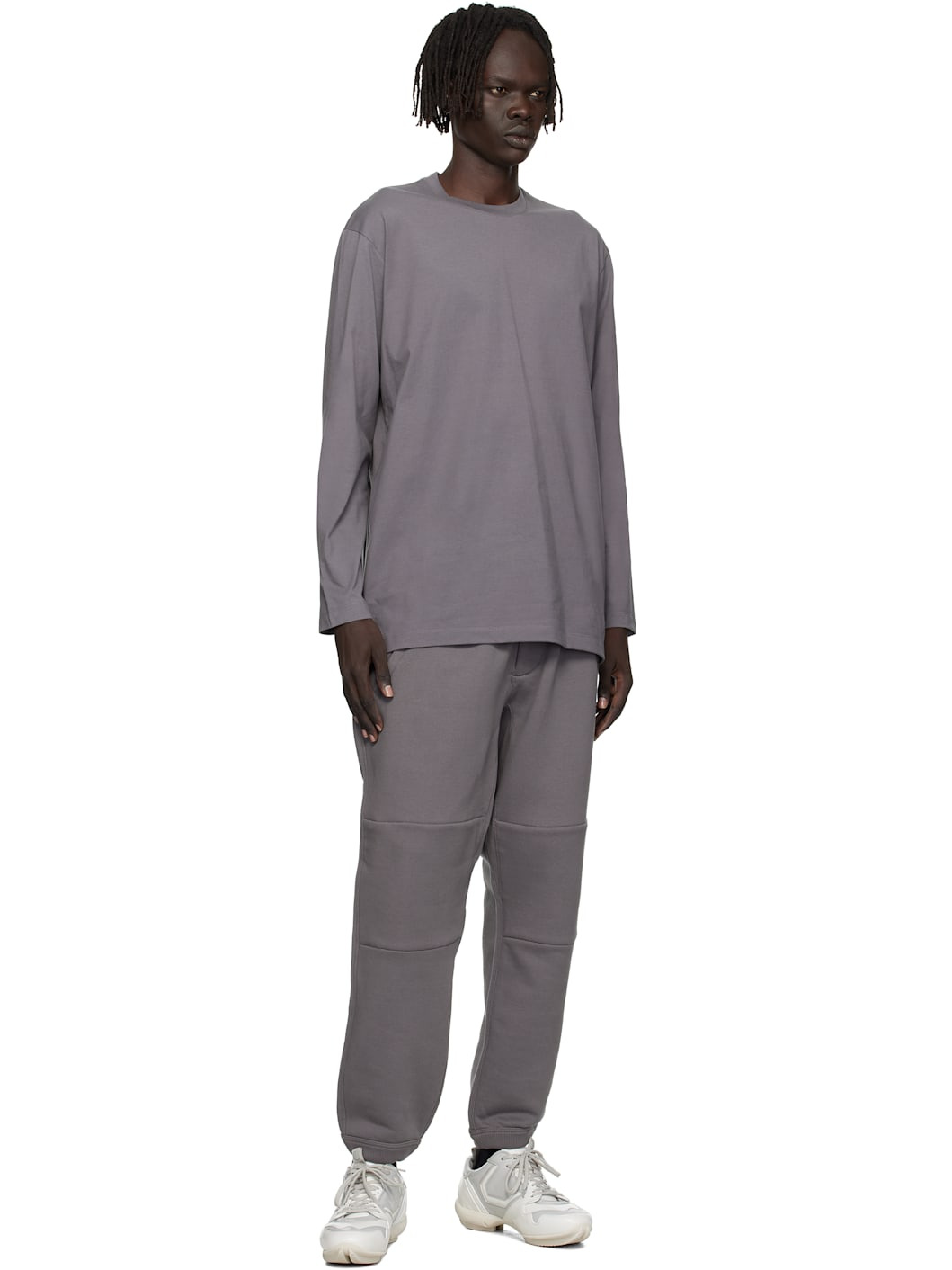 Gray Graphic Long Sleeve T-shirt - 4