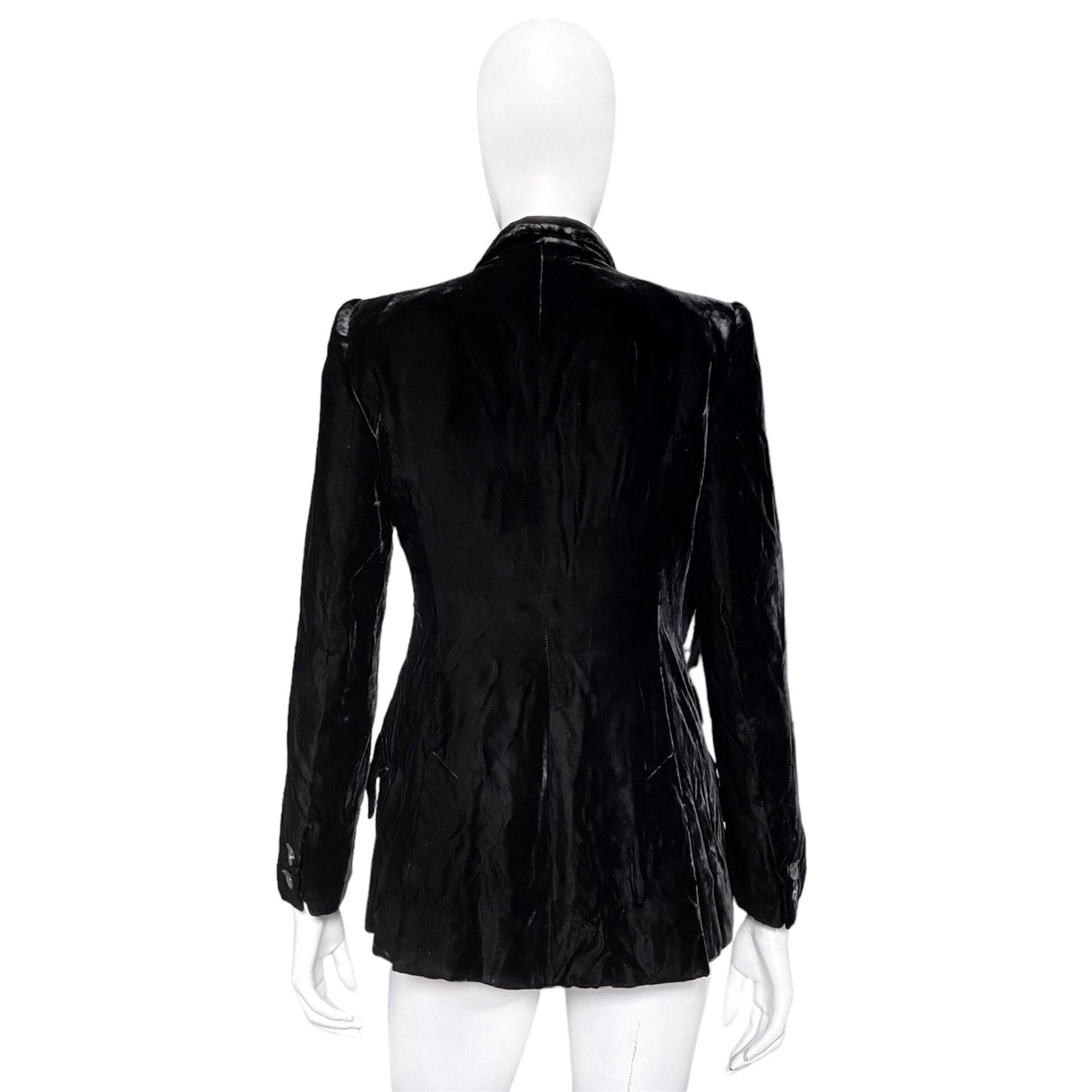 Gucci Fall 1995 Runway Velvet Double-Breasted Blazer 40 - 5