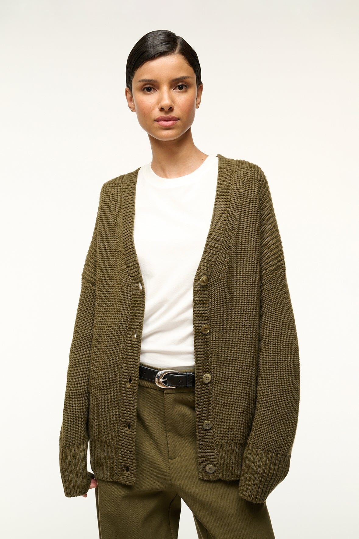 STAUD MATILDA CARDIGAN SERGEANT GREEN - 2