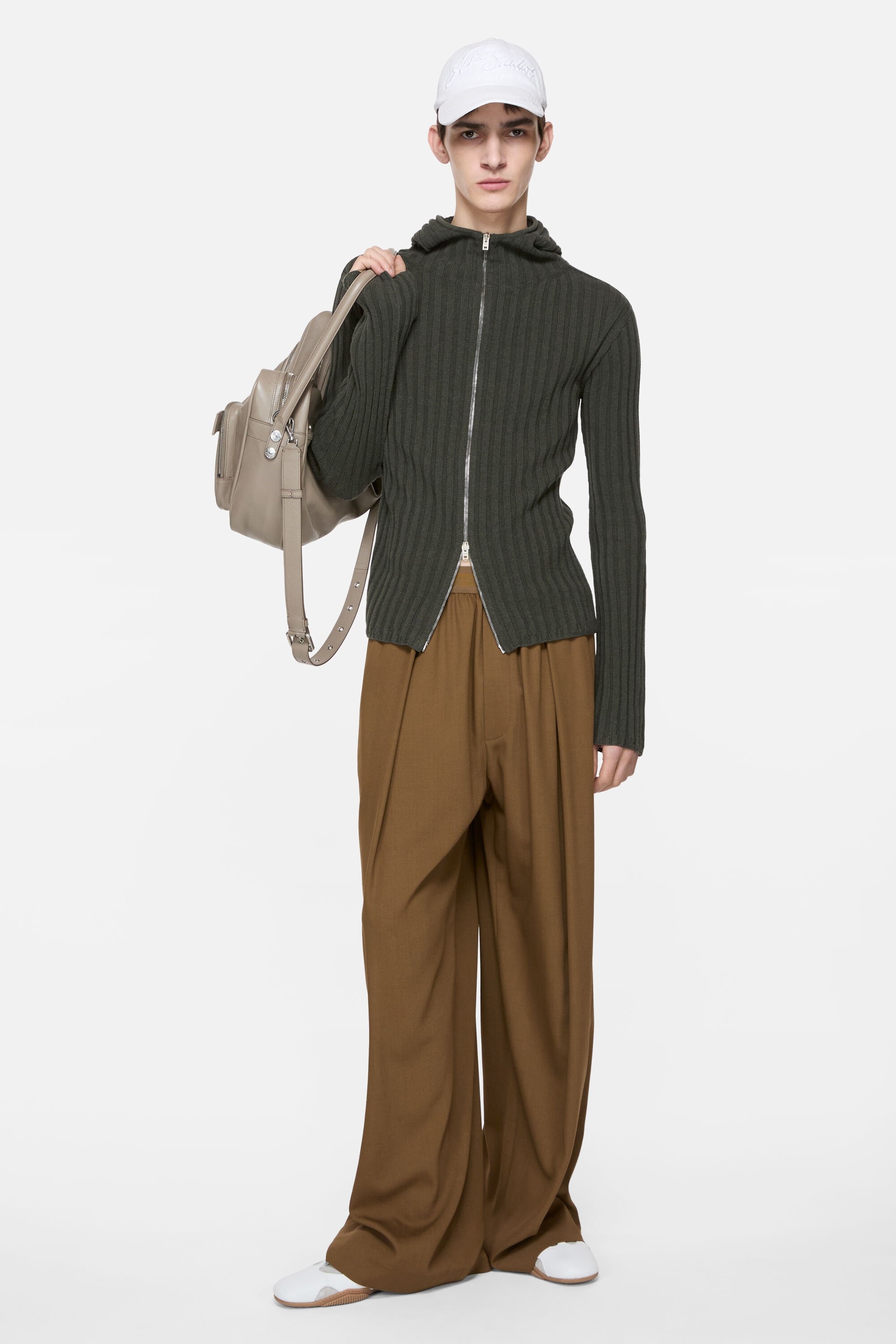 Wool trousers - Brown - 2