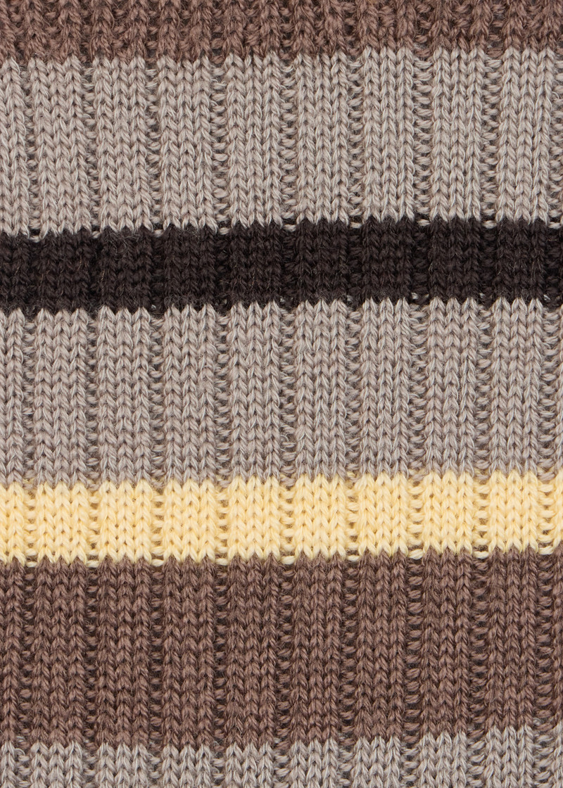 Brown Stripe Merino Wool Socks 3
