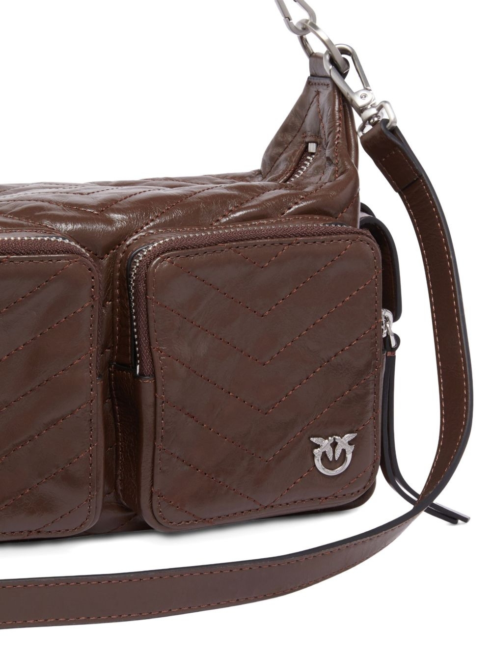 quilted multi-pocket shoulder bag - 3