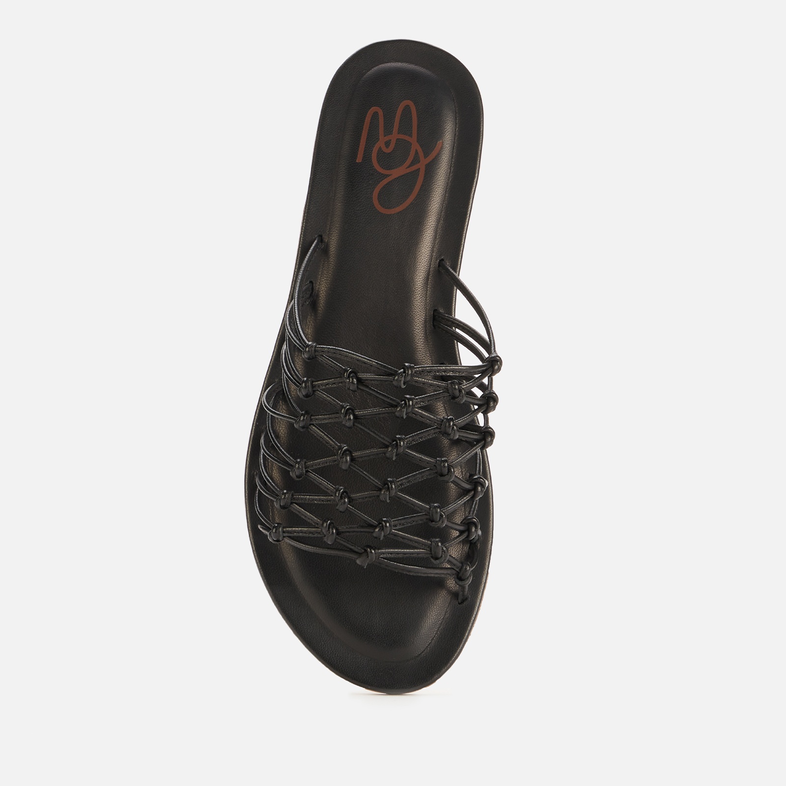 Mansur Gavriel Women's Mignon Leather Slide Sandals - Black - 3