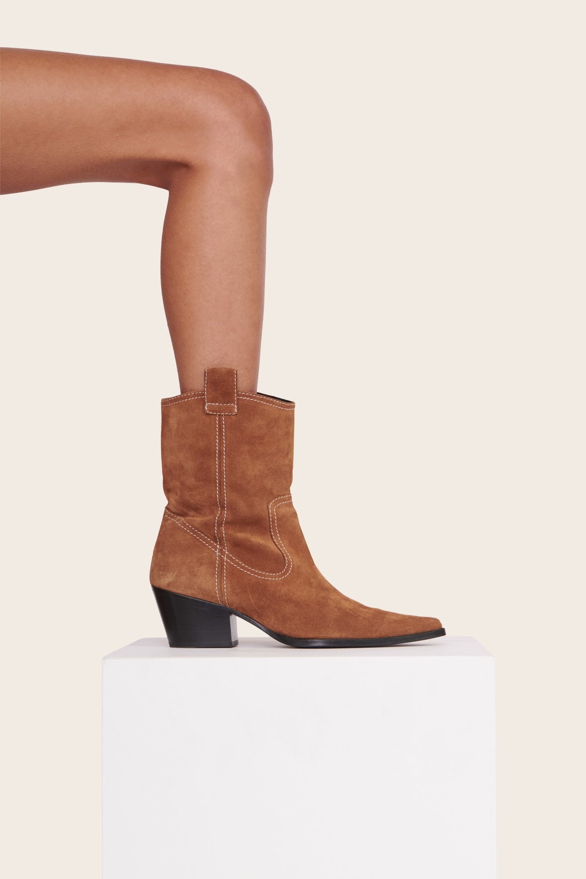 STAUD JUNE BOOT TAN SUEDE - 6