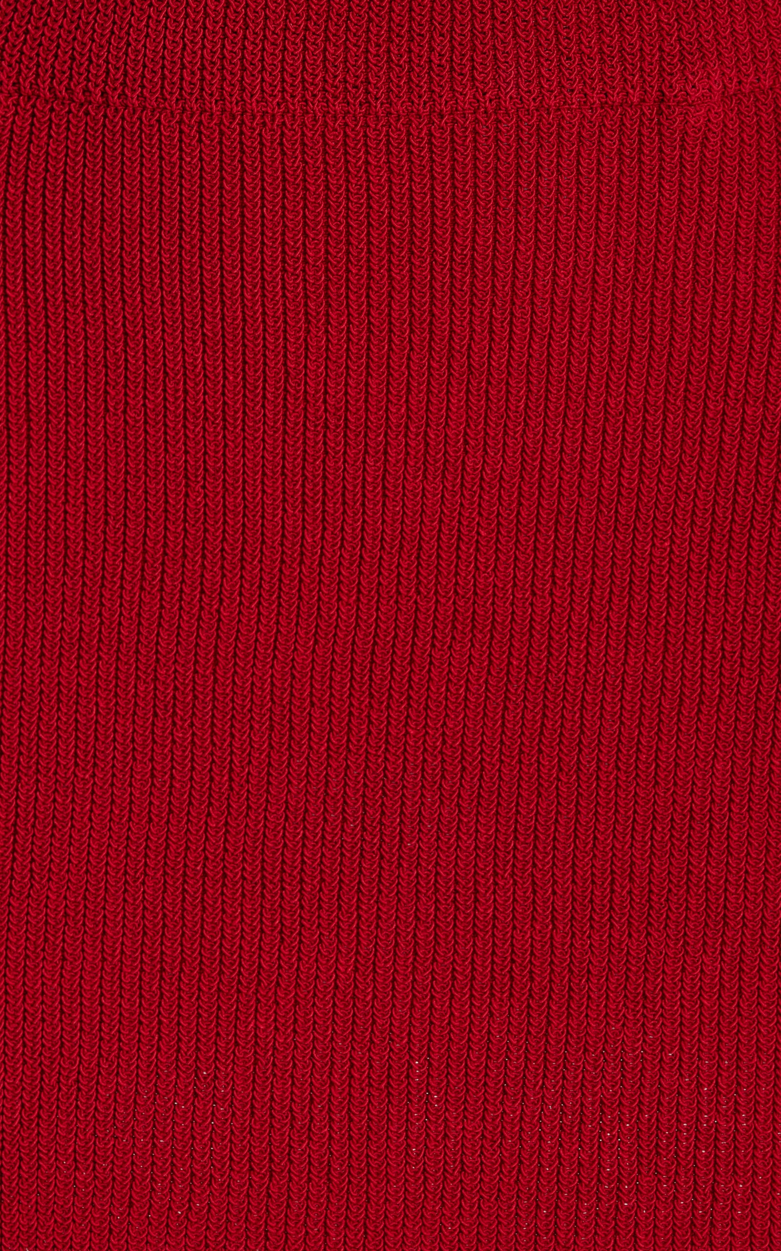 Exclusive Knit Cotton-Blend Mini Skirt red - 5