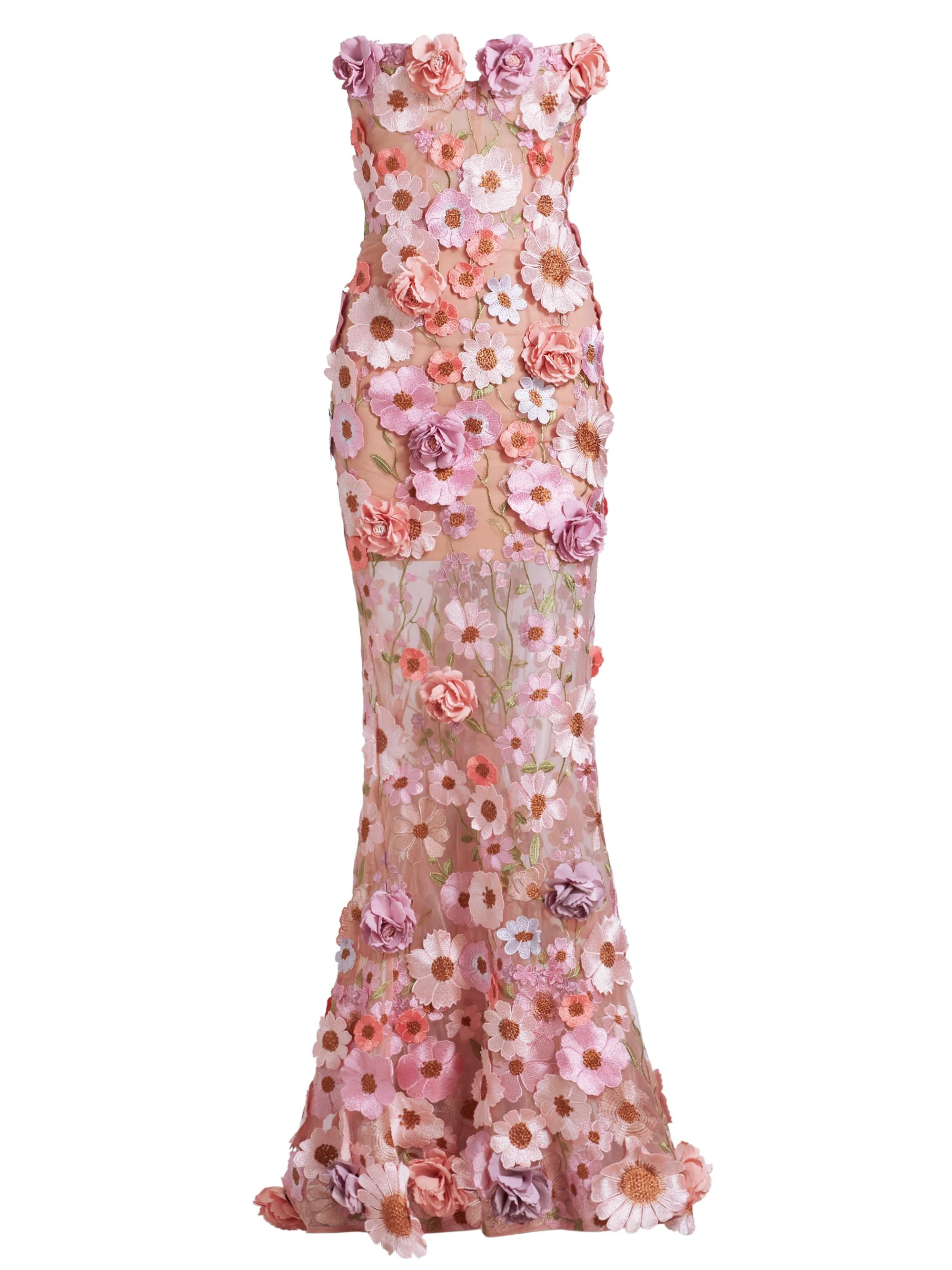 Women's Jasmine Floral Gown - Pastel Pink Multi - 1