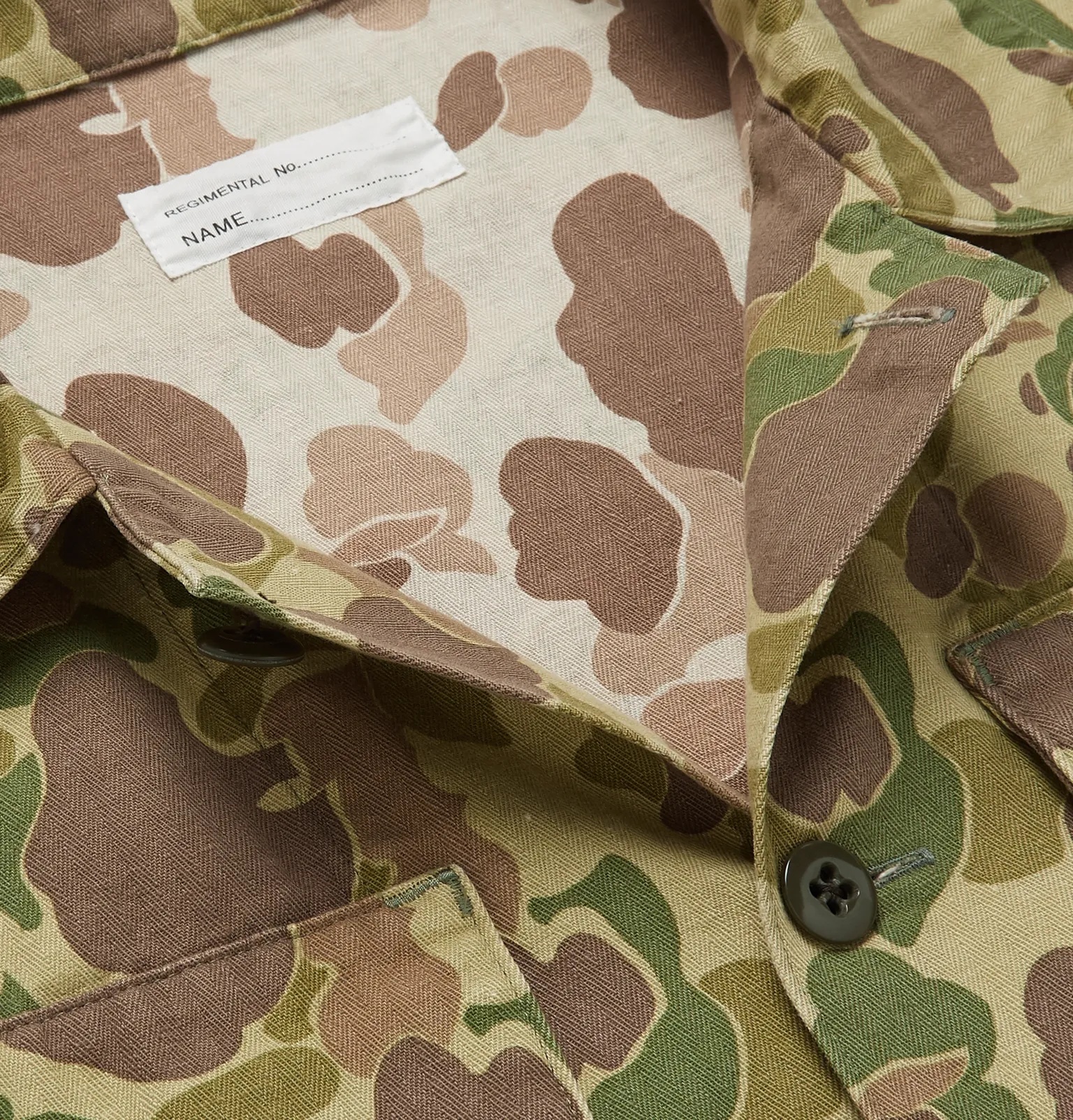 Camouflage-Print Cotton-Duck Shirt Jacket - 5