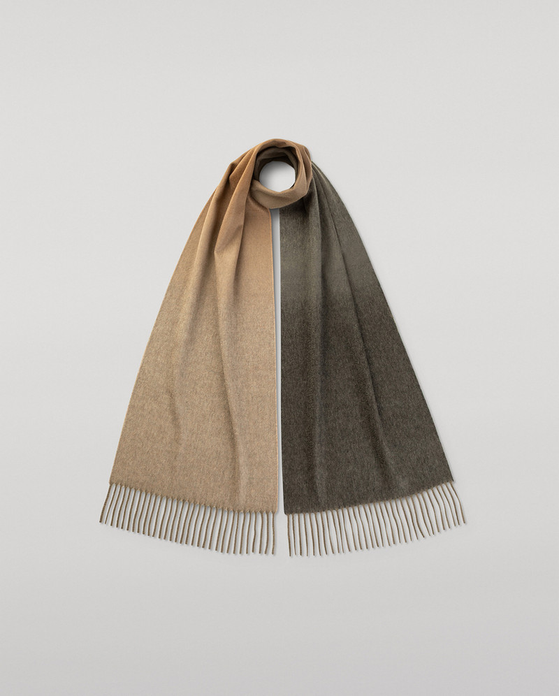 Umbra Ombré Brown Cashmere Scarf 1