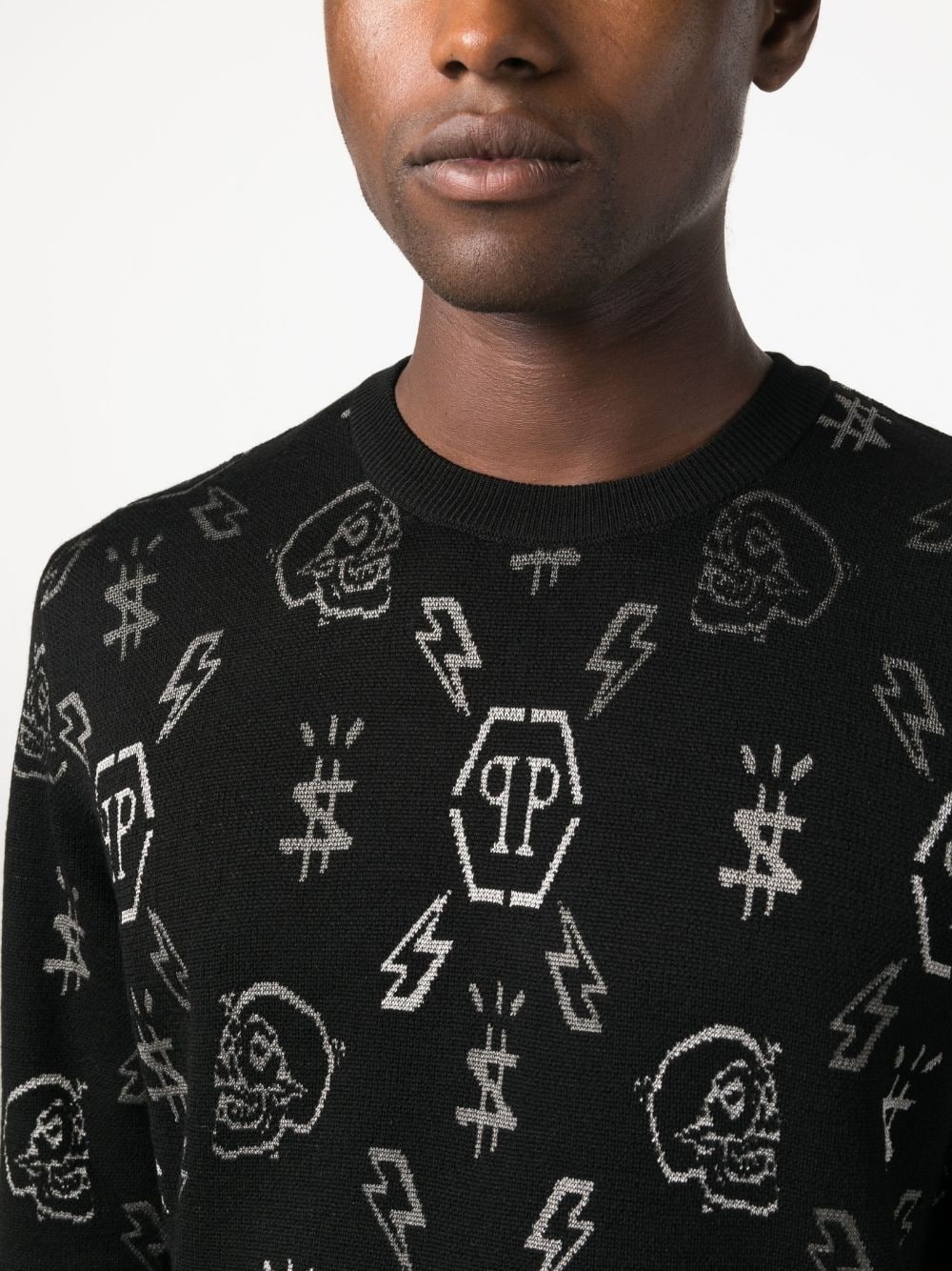 LS jacquard monogram jumper - 5