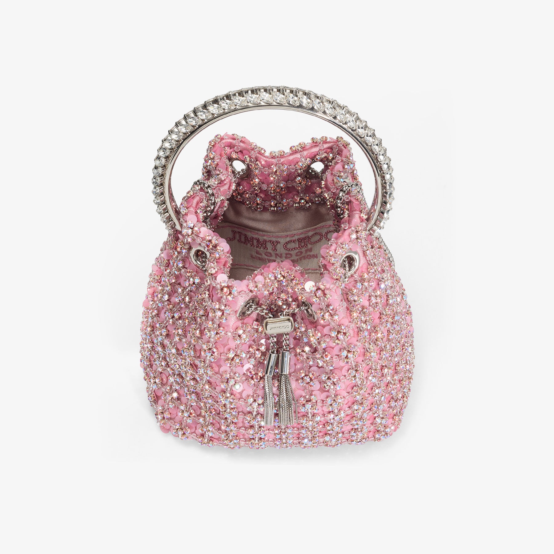 Atelier Bon Bon
Rose Satin Floral Sequin & Crystal Bag - 4