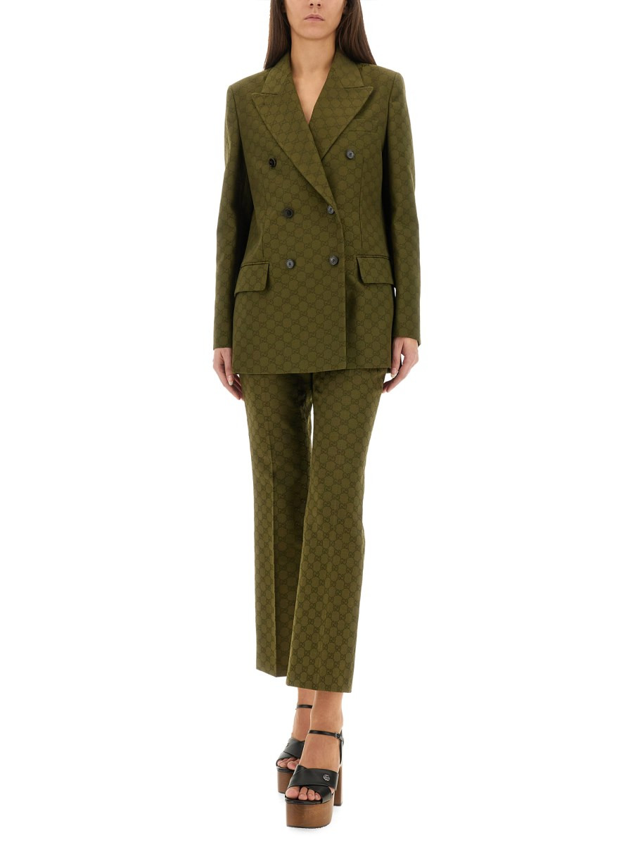 GG FABRIC DOUBLE-BREASTED JACKET - 2