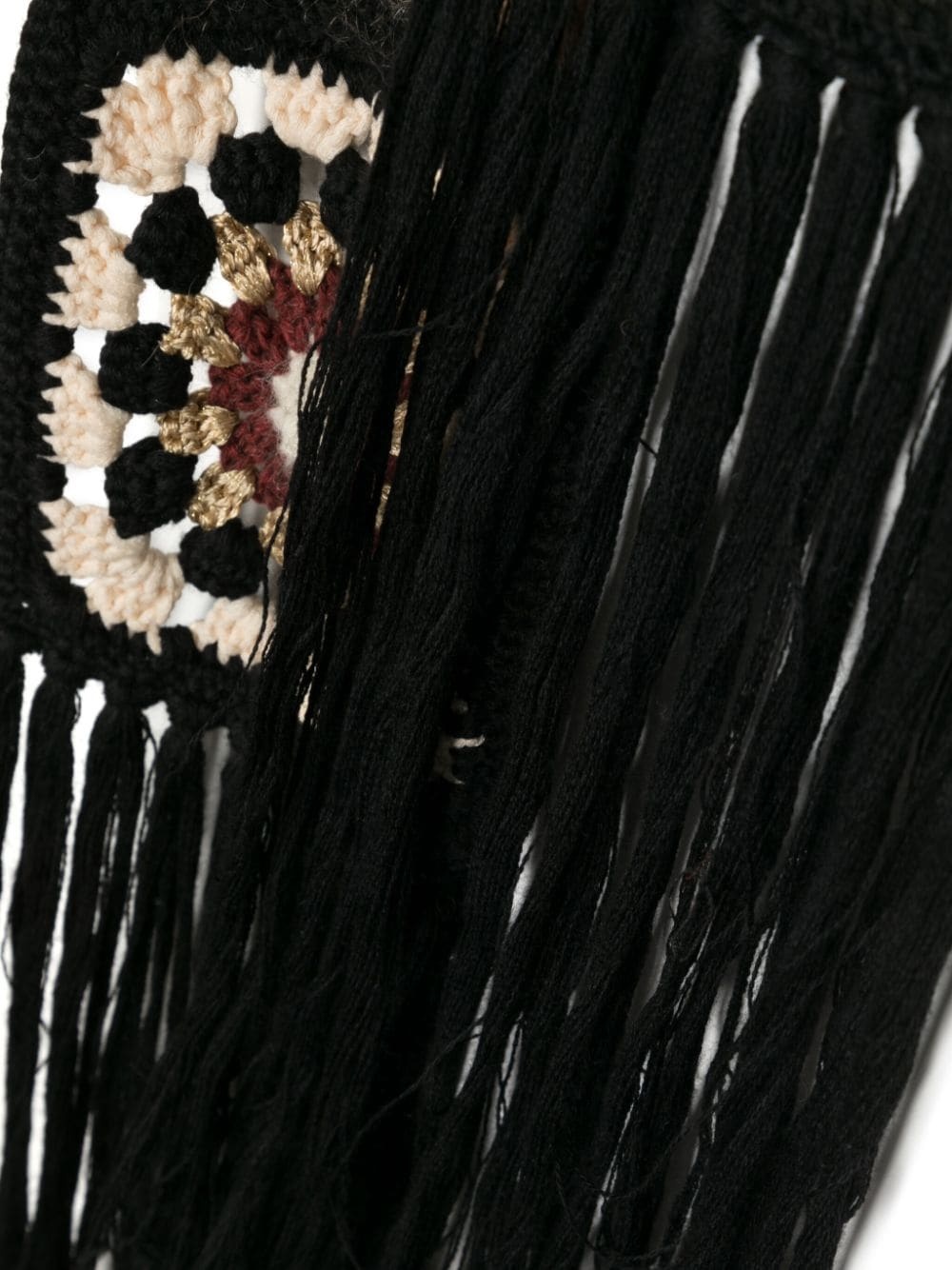 fringed crochet scarf - 3