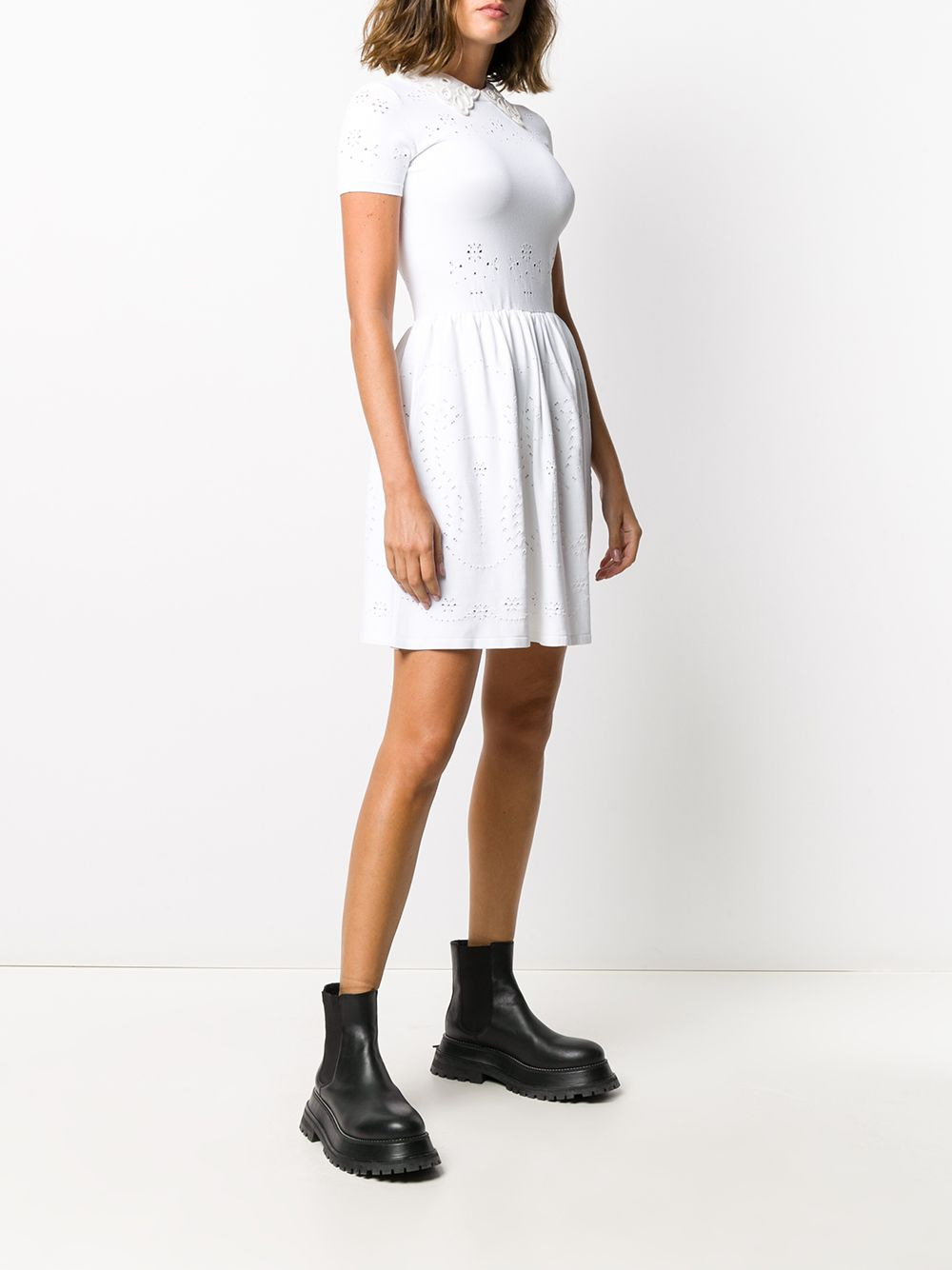 peter pan collar dress - 3