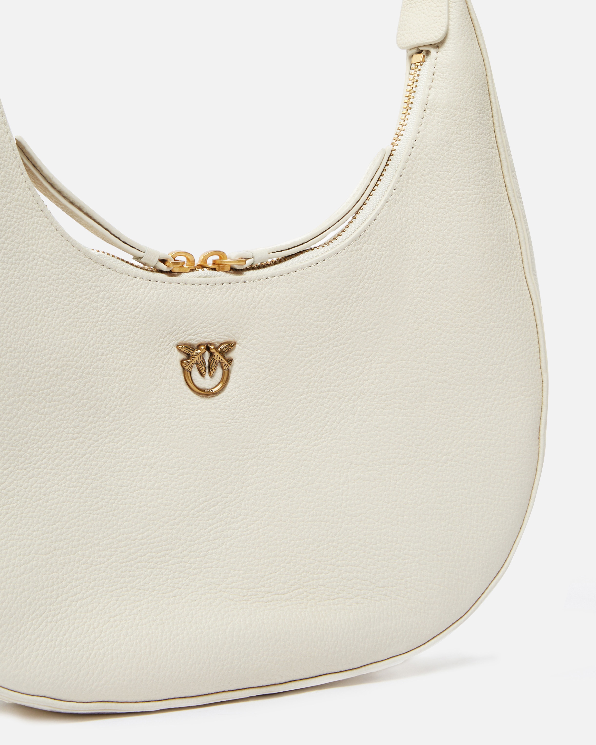 LARGE TUMBLED LEATHER SHOULDER BAG WITH CHAIN - 3